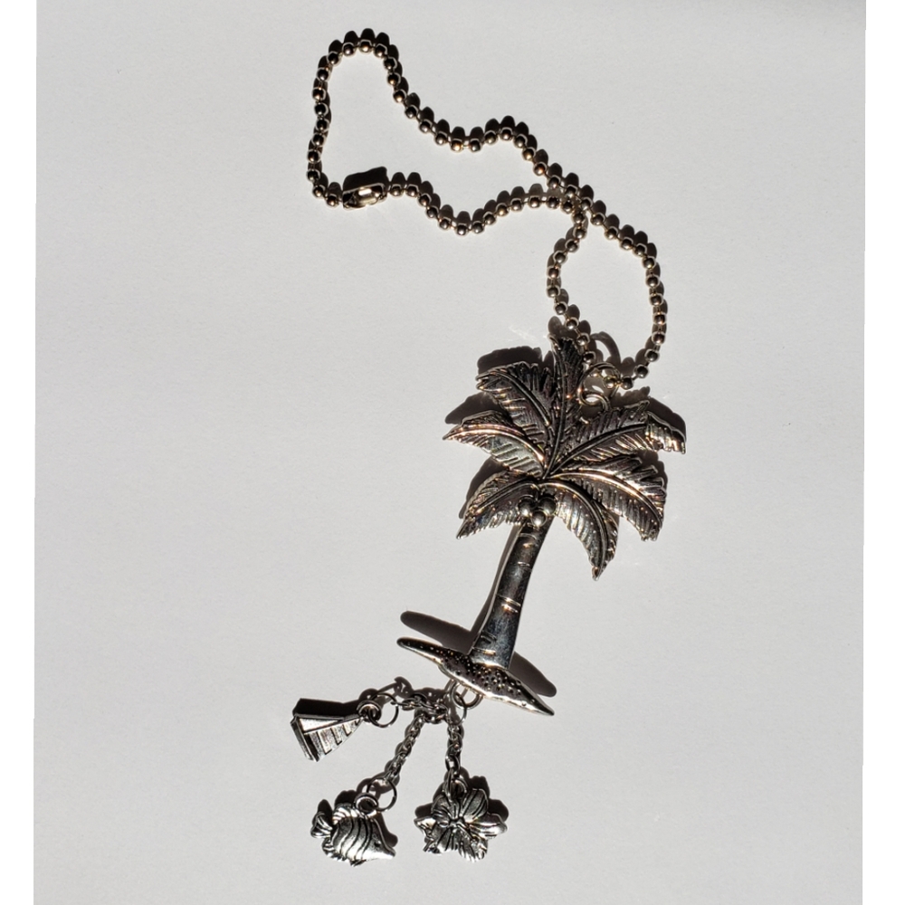 TROPICAL Silver Palm Sailboat Fish Flower Chain Summer ☀️